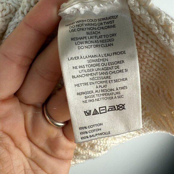 Free People Sweater Tank High Tide Cable Knit Tea Sz Small Boho Coastal Cowgirl - Picture 9 of 9